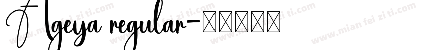 Ageya regular字体转换